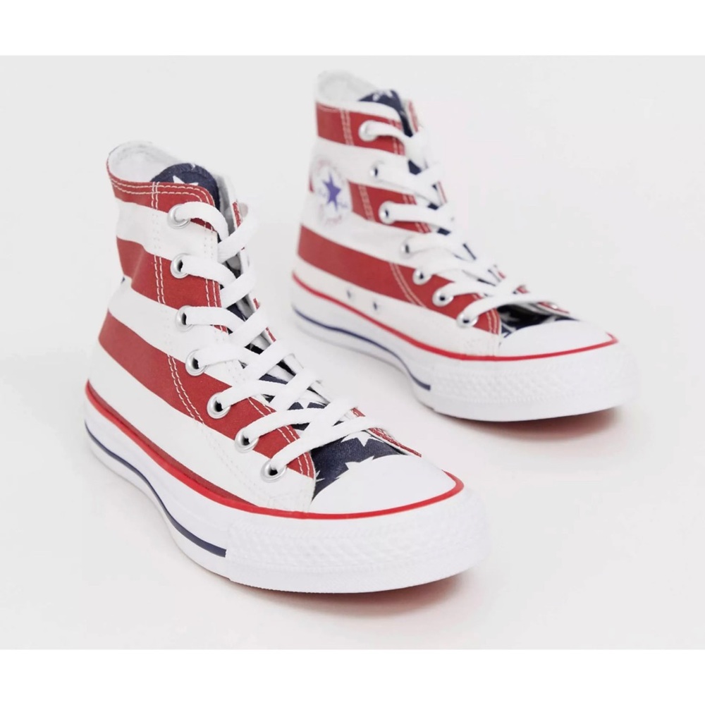 Converse Chuck Taylor All Star American Flag Stars Stripes Hi-Top Sneakers